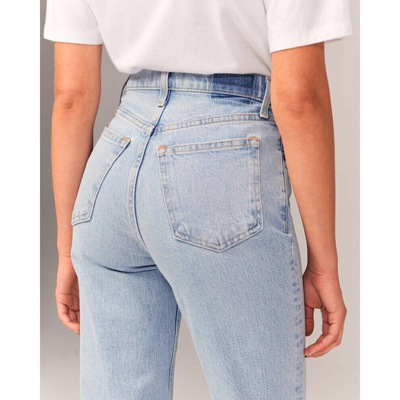 Abercrombie & Fitch Ultra High Rise 90s Straight Jean Denim Plus Size 37 24W - Picture 6 of 16